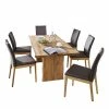 Bester Verkauf ✔️ Essgruppe Sympatia Aus Wildeiche Massivholz (siebenteilig) ? -Cassna shop essgruppe wildeiche massivholz kunstleder sympatia f