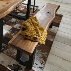 Beste Bewertungen von ? Esstisch Jevilia Mit Baumkante (zweiteilig) ? -Cassna shop esstisch baumkante bank jevilia 03