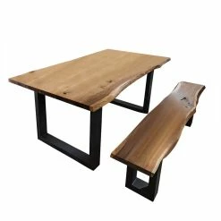 Beste Bewertungen von ? Esstisch Jevilia Mit Baumkante (zweiteilig) ?