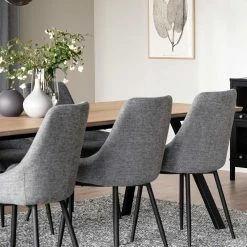 Beste Bewertungen von ? Esstisch Gruppe Mit Sechs Polsterstühlen - Jarne (siebenteilig) ❤️ -Cassna shop esstisch gruppe mit sechs polsterstuehlen in hellgrau schwarz jarne 02