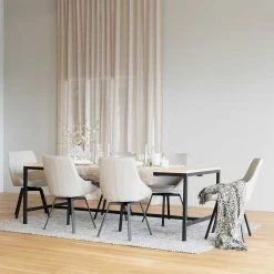 Neu ⌛ Esstisch Kombination Für Sechs Personen - Myras (siebenteilig) ? -Cassna shop esstisch kombination fuer sechs personen im industry und loft stil myras 02