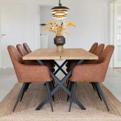 Bester Verkauf ? Esstisch & Kunstleder Armlehnstühle - Jimma (siebenteilig) ?