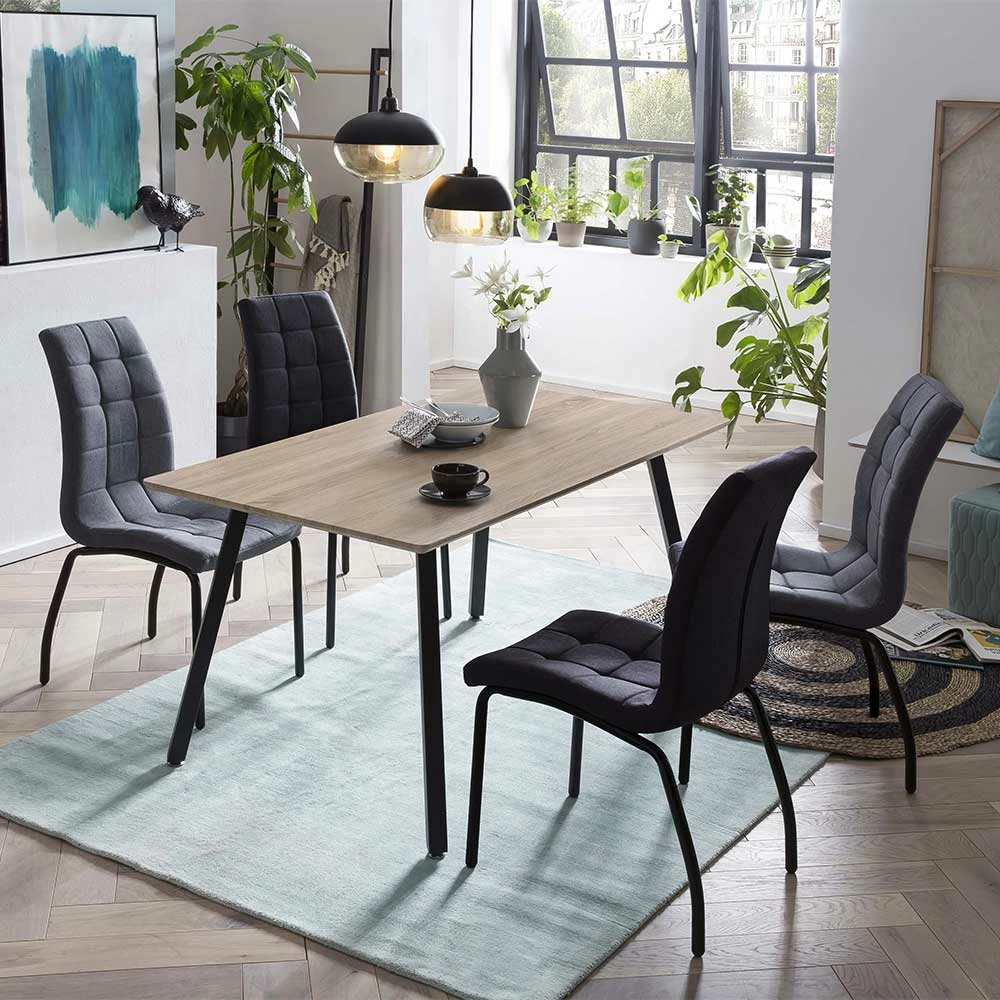 Billig ? Esstisch Mit Stühlen Modern - Blou (fünfteilig) ? 1 Billig ? Esstisch Mit Stühlen Modern - Blou (fünfteilig) ?