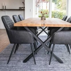 Billig ? Esstisch Sitzgruppe Aus Eiche - Yourney (siebenteilig) ? -Cassna shop esstisch sitzgruppe aus eiche mit armlehnen polsterstuehlen yourney 02