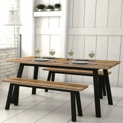 Cassna shop -Cassna shop esstisch zwei baenke im set in pinie schwarz dulcinus 01