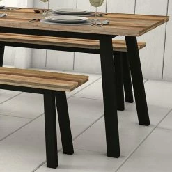 Aktion ? Esstisch & Zwei Bänke Im Set - Dulcinus (dreiteilig) ? 11 Aktion ? Esstisch & Zwei Bänke Im Set - Dulcinus (dreiteilig) ? -Cassna shop esstisch zwei baenke im set in pinie schwarz dulcinus 05