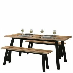 Cassna shop 28 Aktion ? Esstisch & Zwei Bänke Im Set - Dulcinus (dreiteilig) ?