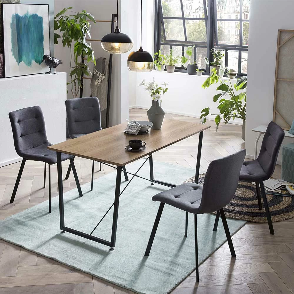 Neu ✔️ Esszimmer Esstischgruppe 140x70 Cm - Ulividus (fünfteilig) ? 1 Neu ✔️ Esszimmer Esstischgruppe 140x70 Cm - Ulividus (fünfteilig) ?