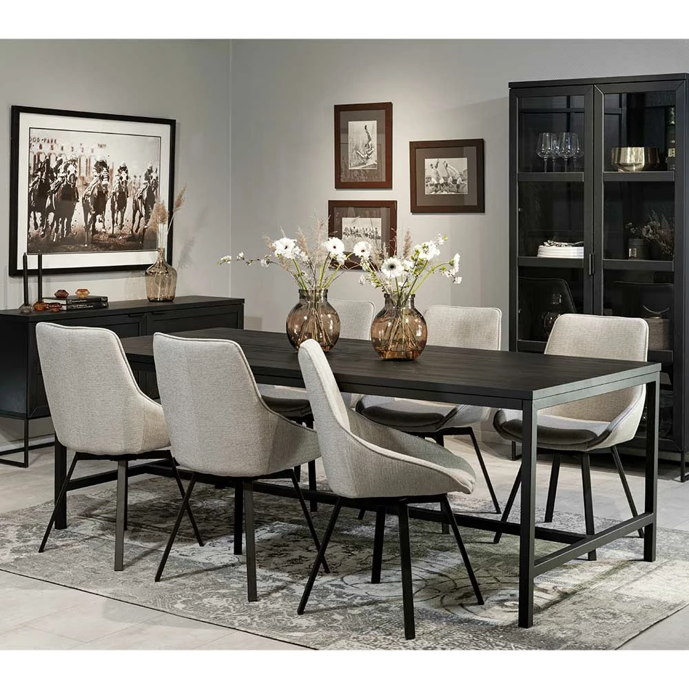 Blitzangebot ? Esszimmer Gruppe In Beige & Schwarz - Meciva (siebenteilig) ? 1 Blitzangebot ? Esszimmer Gruppe In Beige & Schwarz - Meciva (siebenteilig) ?