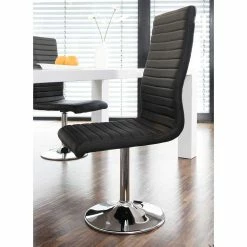 Brandneu ? Esszimmer Gruppe Mit Drehstühlen - Maciano (fünfteilig) ✔️ -Cassna shop esszimmer gruppe mit drehstuehlen in schwarz chrom maciano 05