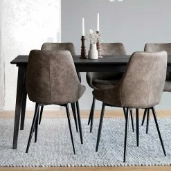 Coupon ? Esszimmer Sitzgruppe In Braun & Schwarz - Elizabeth (siebenteilig) ? -Cassna shop esszimmer sitzgruppe in braun schwarz im skandi design elizabeth 02