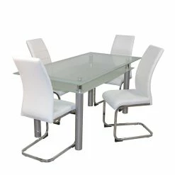 Rabatt ? Esszimmer Sitzgruppe Mit Glastisch - Yulmatro (fünfteilig) ?