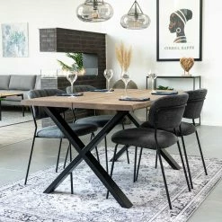 Cassna shop 32 Aktion ? Esszimmer Sitzgruppe Mit X-Fuß Tisch - Siucilia (fünfteilig) ?