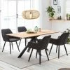 Am billigsten ? Esszimmer Sitzgruppe Modern - Inveria (fünfteilig) ? -Cassna shop esszimmer sitzgruppe modern mit wildeiche tisch 4 stuehlen inveria 01
