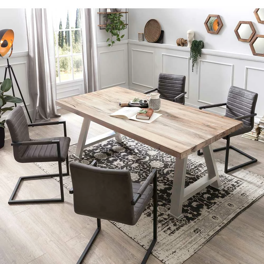 Bester Verkauf ? Esszimmer Tisch Mit Schwingstühlen - Enlina (fünfteilig) ? 2 Bester Verkauf ? Esszimmer Tisch Mit Schwingstühlen - Enlina (fünfteilig) ? – Bild 2