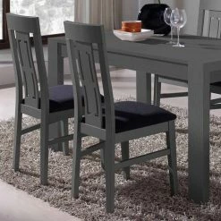 Beste Bewertungen von ? Esszimmer Tischgruppe Rurinav In Dunkelgrau (fünfteilig) ? -Cassna shop esszimmer tischgruppe dunkelgrau ausziehtisch und vier stuehle rurinav 04