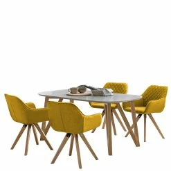 Bestpreis ? Esszimmergarnitur Mit Polsterstühlen - Mint (fünfteilig) ✨