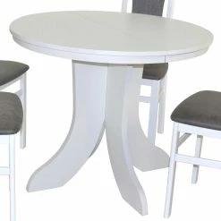 Neu ? Esszimmergruppe In Weiß & Grau - Messina (fünfteilig) ? 8 Neu ? Esszimmergruppe In Weiß & Grau - Messina (fünfteilig) ? -Cassna shop esszimmergruppe in weiss grau klassisches design messina 02