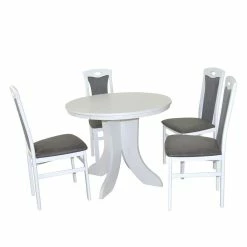 Neu ? Esszimmergruppe In Weiß & Grau - Messina (fünfteilig) ?