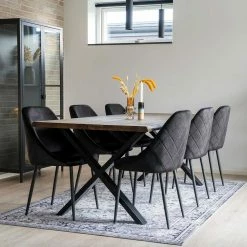 Brandneu ? Esszimmertisch & Polsterstühle Set - Savi (siebenteilig) ?