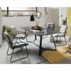 Budget ? Esszimmertisch & Stühle Kombi - Faustro (fünfteilig) ? -Cassna shop esszimmertisch stuehle kombi in grau schwarz modernes design faustro 01