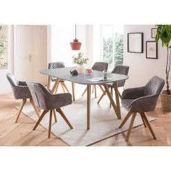 Budget ✔️ Esszimmertisch & Tischsessel Set - Salma (siebenteilig) ?