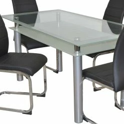 Bestes Angebot ? Glastisch Essgruppe Modern - Cianova (fünfteilig) ? 8 Bestes Angebot ? Glastisch Essgruppe Modern - Cianova (fünfteilig) ? -Cassna shop glastisch essgruppe modern mit schwarzen swingstuehlen cianova 02