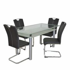 Cassna shop 38 Aktion ? Glastisch & Freischwinger Stühle - Zaparony (fünfteilig) ?