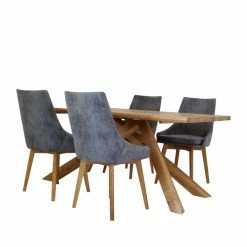 Beste Bewertungen von ? Gruppe Mit Wildeichetisch Und Vier Polsterstühlen Rosmaron In Grau Vintage (fünfteilig) ✨ -Cassna shop gruppe mit wildeichetisch und vier polsterstuehlen in grau vintage rosmaron 05