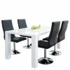 Top 10 ? Hochglanztisch Weiß & Drehstühle Schwarz - Curt (fünfteilig) ? -Cassna shop hochglanztisch weiss drehstuehle schwarz fuer kueche esszimmer curt f