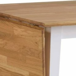 Billig ⌛ Holz Tischgruppe In Weiß Eiche - Vanira (fünfteilig) ❤️ -Cassna shop holz tischgruppe in weiss eiche inkl 4 stuehle vanira 05