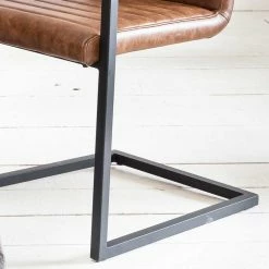 Auslauf ? Industry Esstisch & 4 Schwingsessel - Ashford (fünfteilig) ? -Cassna shop industry esstisch 4 schwingsessel in braun kunstleder ashford 04