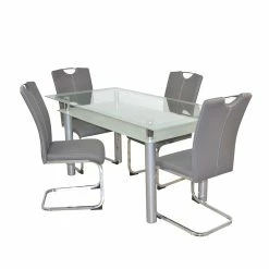 Billig ⭐ Komplette Essgruppe Mit Glastisch - Viddalba (fünfteilig) ? 7 Billig ⭐ Komplette Essgruppe Mit Glastisch - Viddalba (fünfteilig) ? -Cassna shop komplette essgruppe mit glastisch freischwinger stuehlen viddalba 01