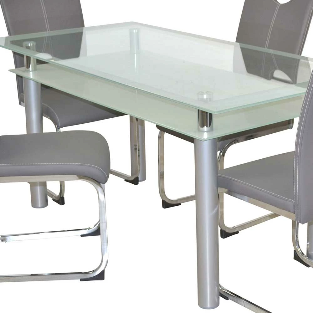 Billig ⭐ Komplette Essgruppe Mit Glastisch - Viddalba (fünfteilig) ? 3 Billig ⭐ Komplette Essgruppe Mit Glastisch - Viddalba (fünfteilig) ? – Bild 3