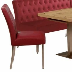 Rabatt ❤️ Kunstleder Eckbankgruppe In Dunkelrot - Dudora (vierteilig) ? -Cassna shop kunstleder eckbankgruppe in dunkelrot wildeiche optik silber dudora 02