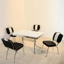 Blitzangebot ❤️ Kunstleder Retro Stühle & Tisch Barataria In Schwarz Weiß (fünfteilig) ? 7 Blitzangebot ❤️ Kunstleder Retro Stühle & Tisch Barataria In Schwarz Weiß (fünfteilig) ? -Cassna shop kunstleder retro stuehle tisch in schwarz weiss barataria 02