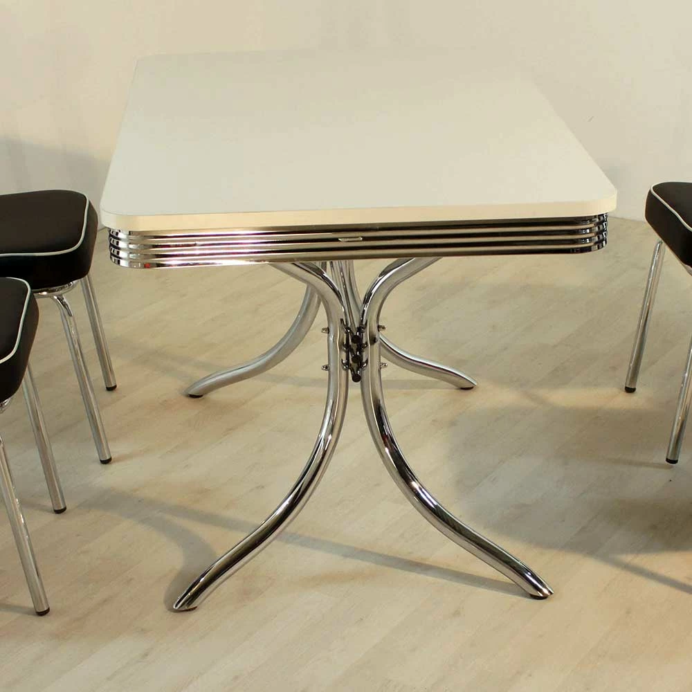 Blitzangebot ❤️ Kunstleder Retro Stühle & Tisch Barataria In Schwarz Weiß (fünfteilig) ? 3 Blitzangebot ❤️ Kunstleder Retro Stühle & Tisch Barataria In Schwarz Weiß (fünfteilig) ? – Bild 3