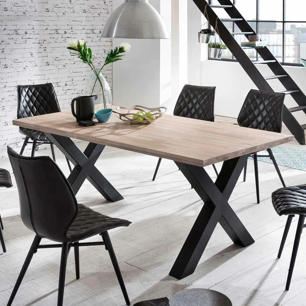 Bestpreis ? Loft Essgruppe Rumenia Mit Eichentisch X-Gestell (siebenteilig) ? 2 Bestpreis ? Loft Essgruppe Rumenia Mit Eichentisch X-Gestell (siebenteilig) ? – Bild 2