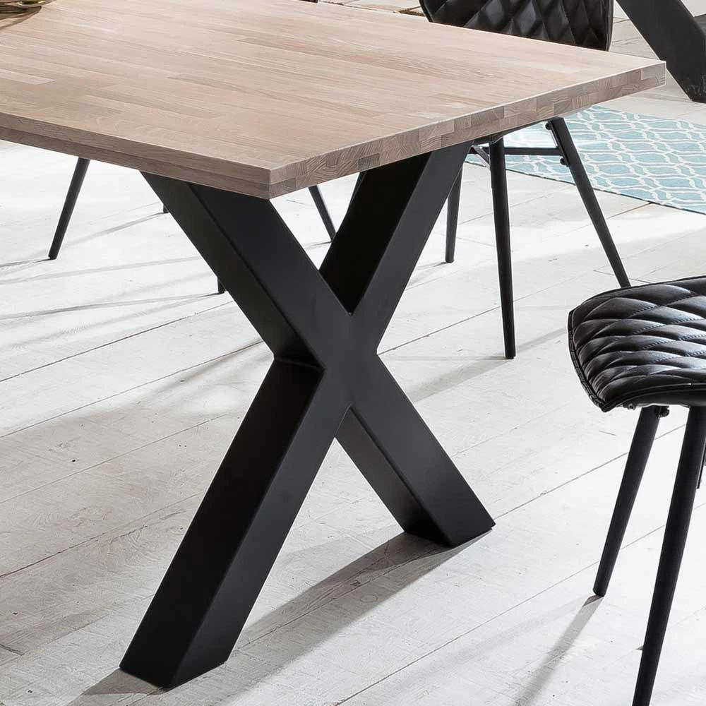 Bestpreis ? Loft Essgruppe Rumenia Mit Eichentisch X-Gestell (siebenteilig) ? 3 Bestpreis ? Loft Essgruppe Rumenia Mit Eichentisch X-Gestell (siebenteilig) ? – Bild 3