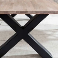 Bestpreis ? Loft Essgruppe Rumenia Mit Eichentisch X-Gestell (siebenteilig) ? 10 Bestpreis ? Loft Essgruppe Rumenia Mit Eichentisch X-Gestell (siebenteilig) ? -Cassna shop loft essgruppe eichentisch x gestell retro kunstleder stuehle in schwarz 7 teiliges set rumenia 05