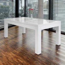 Großhandel ? Moderne Essgruppe Mit 4 Drehstühlen - Baiamare (fünfteilig) ? -Cassna shop moderne essgruppe mit 4 drehstuehlen in weiss chrom baiamare 02