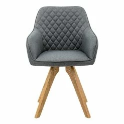 Blitzangebot ? Moderne Tischgruppe Mit Armlehnstühlen - Glamoure (fünfteilig) ? -Cassna shop moderne tischgruppe mit armlehnstuehlen in grau eiche glamoure 06