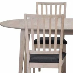 Coupon ? Ovaler Esstisch Eiche White Wash & 4 Stühle Pessoa Mit Webstoff Grau (fünfteilig) ? -Cassna shop ovaler esstisch eiche white wash 4 stuehle mit webstoff grau pessoa 02