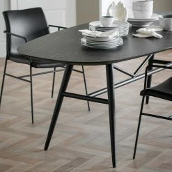 Rabatt ? Ovaler Esstisch & Retrostühle - Lacadossa (siebenteilig) ❤️ 8 Rabatt ? Ovaler Esstisch & Retrostühle - Lacadossa (siebenteilig) ❤️ -Cassna shop ovaler esstisch retrostuehle mit armlehnen in schwarz lacadossa 03