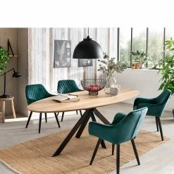 Cassna shop -Cassna shop ovaler tisch mit 4 stuehlen in dunkelgruen redros 01