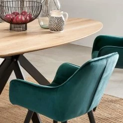 Aktion ? Ovaler Tisch Mit 4 Stühlen - Redros (fünfteilig) ? -Cassna shop ovaler tisch mit 4 stuehlen in dunkelgruen redros 04