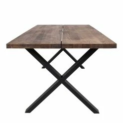 Auslauf ? Räuchereiche Tisch & 6 Stühle - Alouis (siebenteilig) ⭐ -Cassna shop raeuchereiche tisch 6 stuehle in ocker schwarz alouis 06