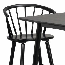 Blitzangebot ? Retro Bartisch & Barstühle - Mectilda (dreiteilig) ✔️ -Cassna shop retro bartisch barstuehle in schwarz aus massivholz mdf mectilda 02