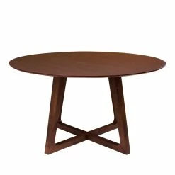 Schlussverkauf ? Runde Design Tischgruppe In Braun - Annescu (siebenteilig) ✔️ -Cassna shop runde design tischgruppe in braun mit 6 armlehnenstuehlen annescu 02