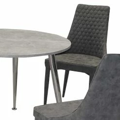 Budget ? Runde Essgruppe Günstig - Later (fünfteilig) ? 9 Budget ? Runde Essgruppe Günstig - Later (fünfteilig) ? -Cassna shop runde essgruppe guenstig in grau dekor beton later 04